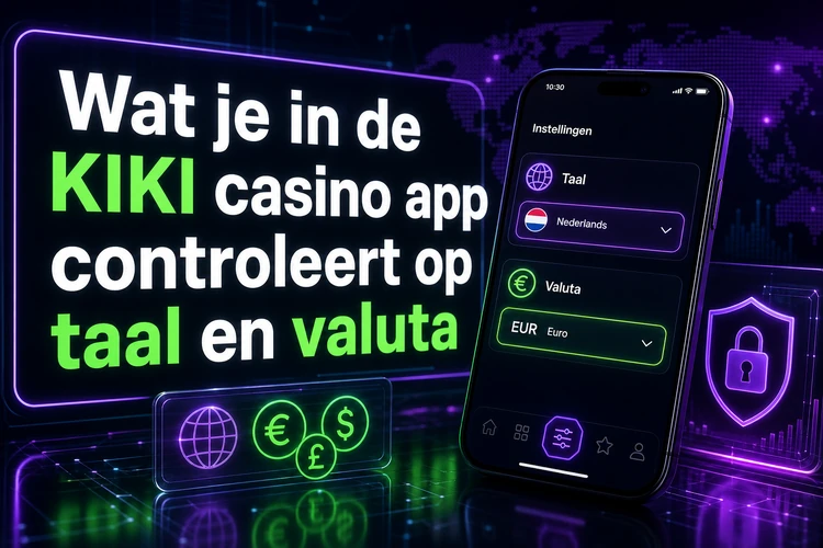 Wat je in de KIKI casino app controleert op taal en valuta