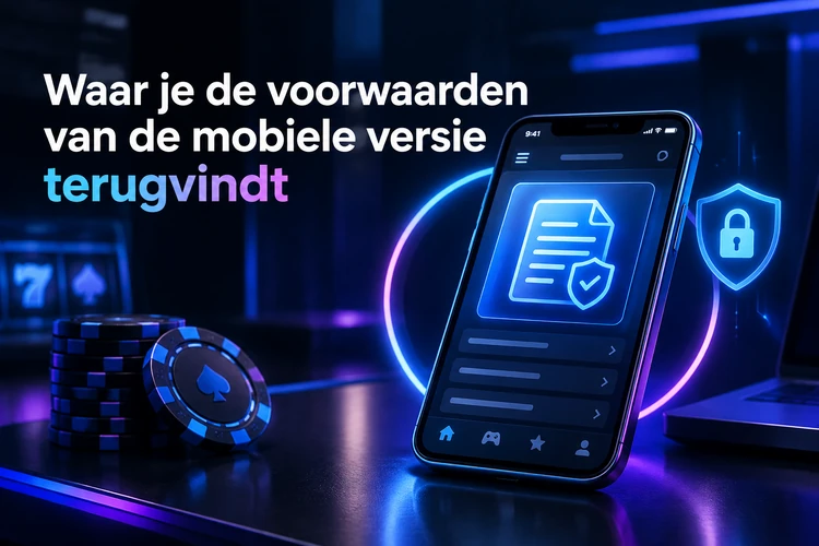 Waar je de voorwaarden van de mobiele versie terugvindt