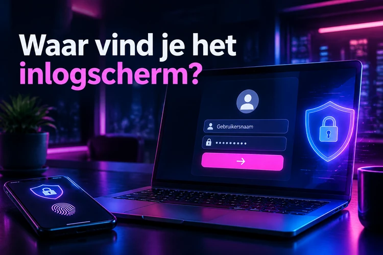 Waar vind je het inlogscherm?