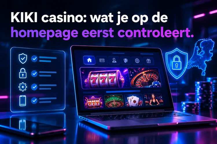 KIKI casino: wat je op de homepage eerst controleert
